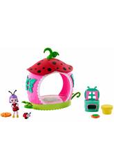 Enchantimals Teeny Kitchen Playset con Bambola Ladelia e Vine la Coccinella Mattel FXM98