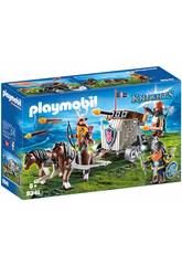 Playmobil Nains avec Attelage de Chevaux avec Baliste 9341