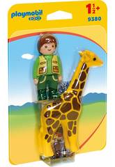 Playmobil 1.2.3 Tratador com Girafa 9380
