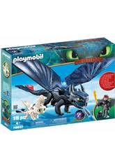 Playmobil Comme Dresser a votre Dragon Hipo et Dedentao avec b�b� Dragon 70037