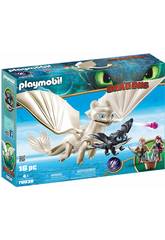 Playmobil Comme Dresser A votre Dragon Furie Diurna et B�b� Dragon avec enfants 70038