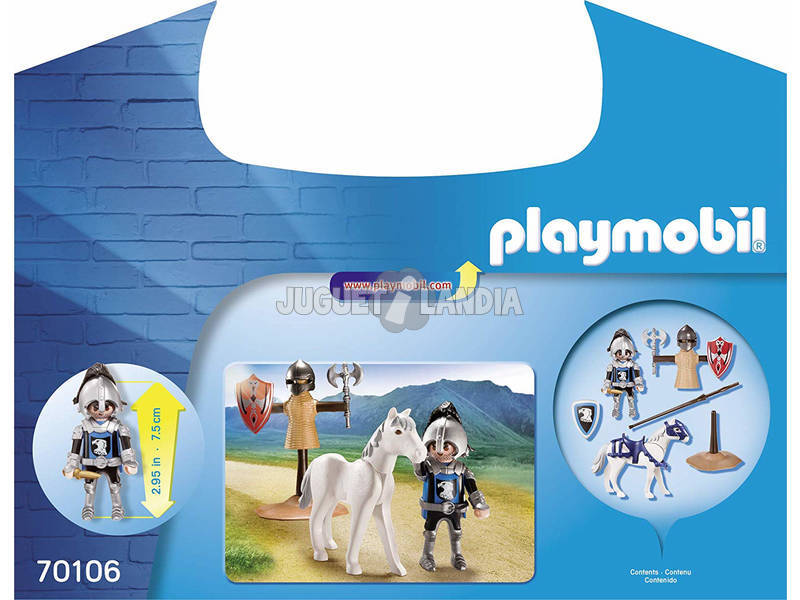 Playmobil Knights Valigetta Cavaliere e Allenamento 70106
