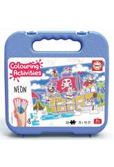 Mallette Colouring Activities Puzzle 100 Pirates Educa 18070