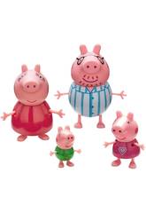 Pack 4 Figure Famiglia Peppe Pig Bandai 6666