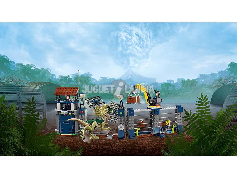 Lego Jurassic World Ataque do Dilofoaurio ao Posto de Vigilância 75931