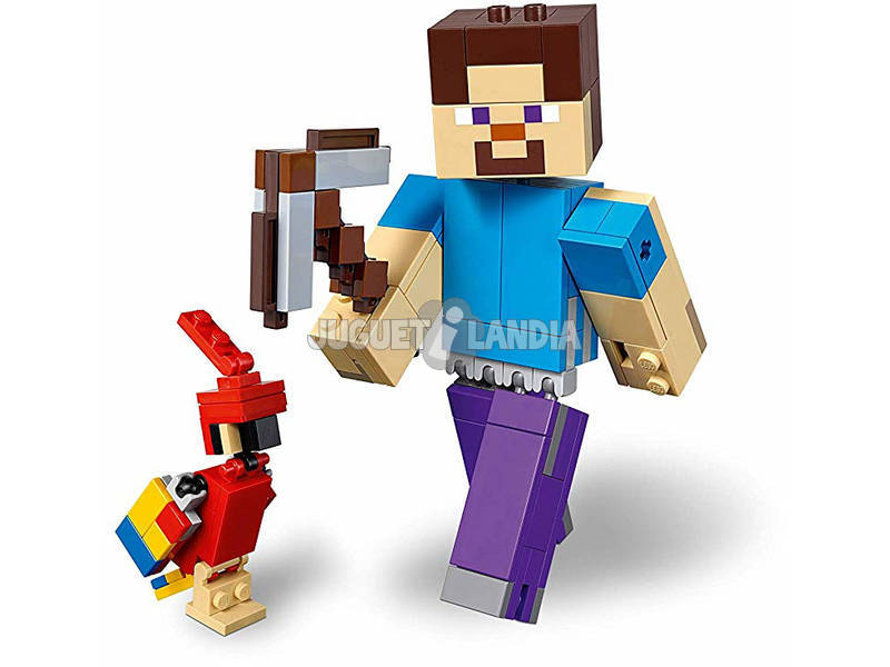 Lego Minecraft Maxi-figure Minecraft di Steve con pappagallo 21148