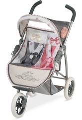 Poussette de Poupées Gémellaire Pliante Reborn Decuevas 90331