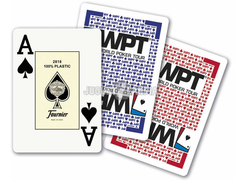 Mazzo Poker WPT 100% Plastica Gold Edition Fournier 1033745