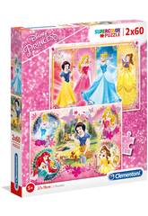 Puzzle 2x60 Disney Prinzessinnen Clementoni 7133