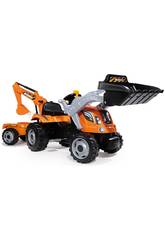 Tractor Builder Max con Remolque Smoby 710110
