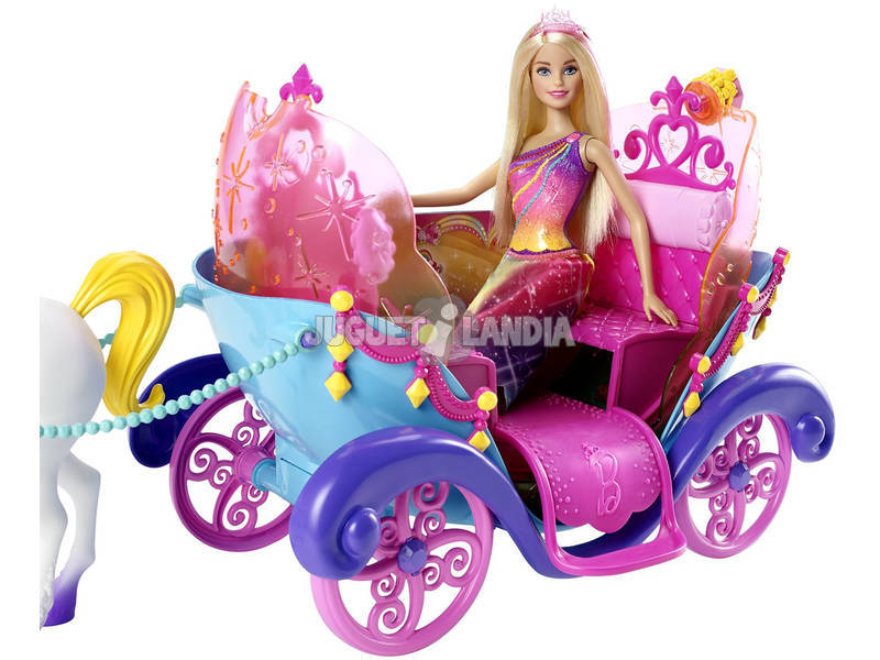 Barbie Carrosse et Princesse Arc en Ciel Magique