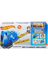 Hot Wheels- Sfida Turbo Lanciatore Playset Track Builder per Macchinine. Mattel FLL02