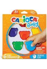 Crayons Teddy 6 Couleurs Carioca 42956