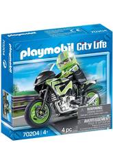 Playmobil Véhicules Ville Moto Playmovil 70204