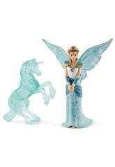 Bayala Eyela avec Sculture en Glace de Licorne Schleich 70587