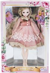 Poupée Style Japonais 29 cm. Robe Rose
