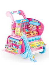 Station de Jeux Chariot de Supermarch� Transformable avec Poup�e et des Accessoires