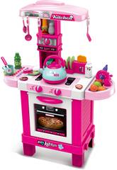 Cucina Interattiva Rosa con 32 Accessori
