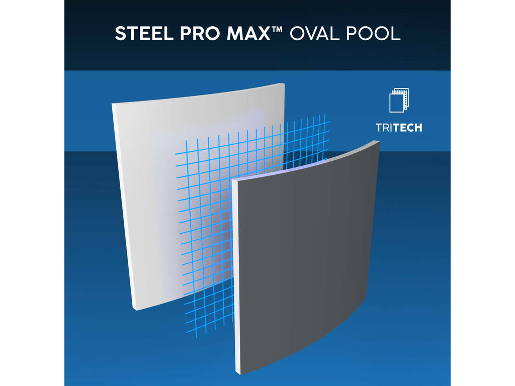 Abnehmbarer Power Steel Pool 549x274x122 cm. Bestway 56710