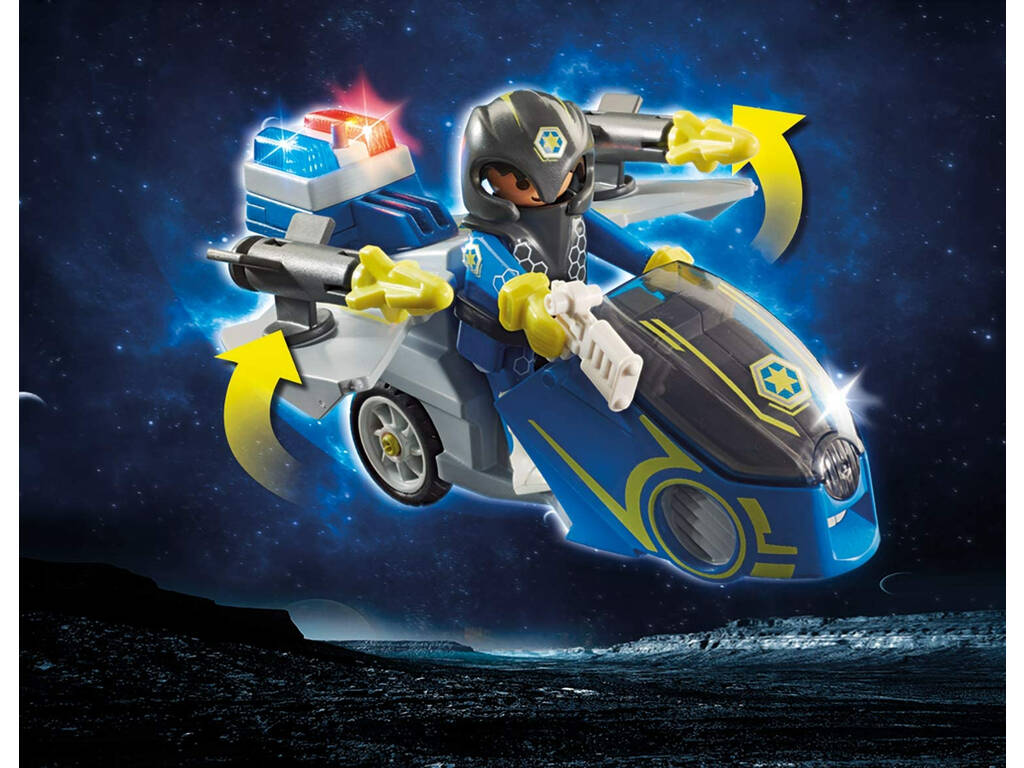 Playmobil Policía Galactica Moto
