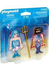 Playmobil Duopack Roi de la Mer et Sirène 70082