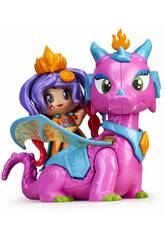 Pinypon Figurine Queen et Dragon Famosa 700015547