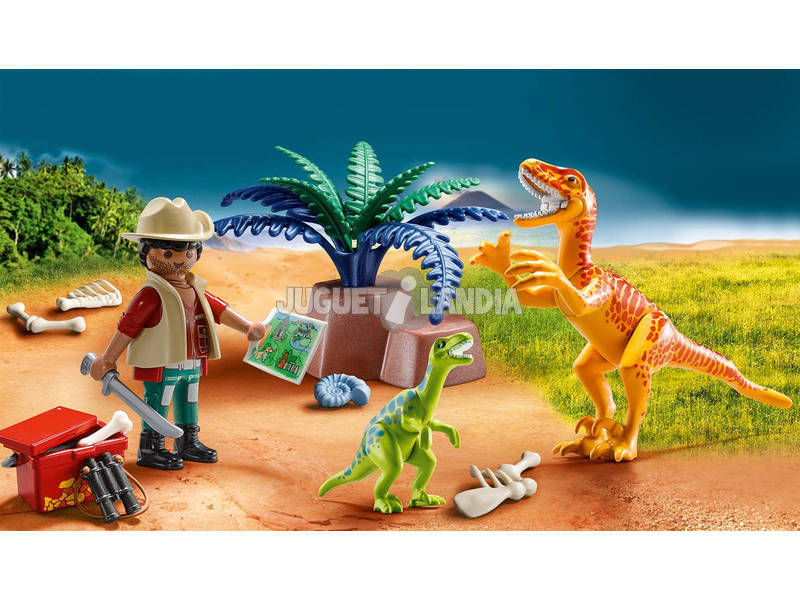 Playmobil Pasta Dinossáuros e Explorador Playmobil 70108