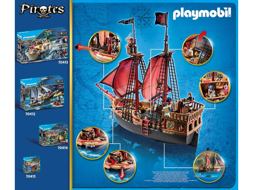 Playmobil Barco Pirata Caveira 70411