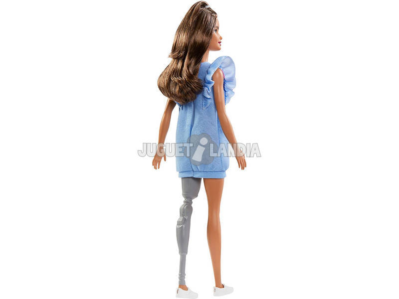 Barbie Fashionistas Blue Ruffle Dress Mattel FXL54