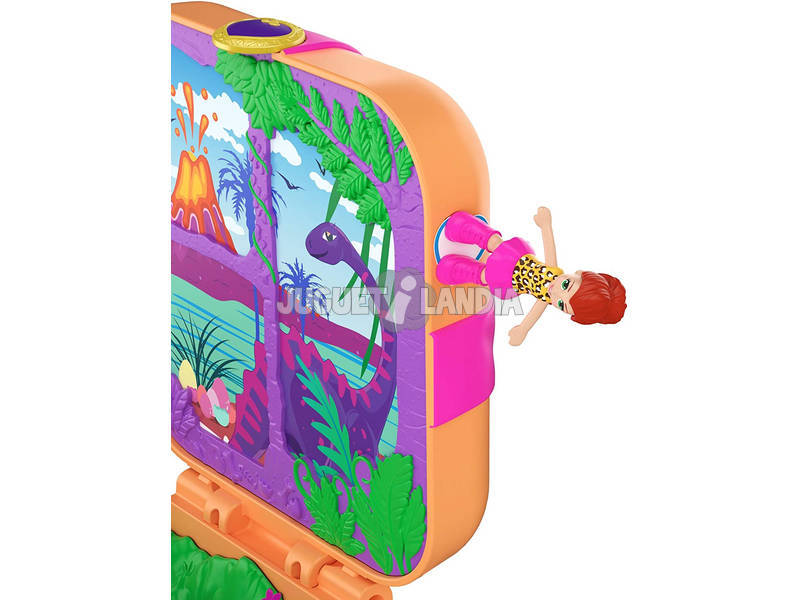 Polly Pocket Mundo Surpresa Lila e Dinossauro Mattel GKV10