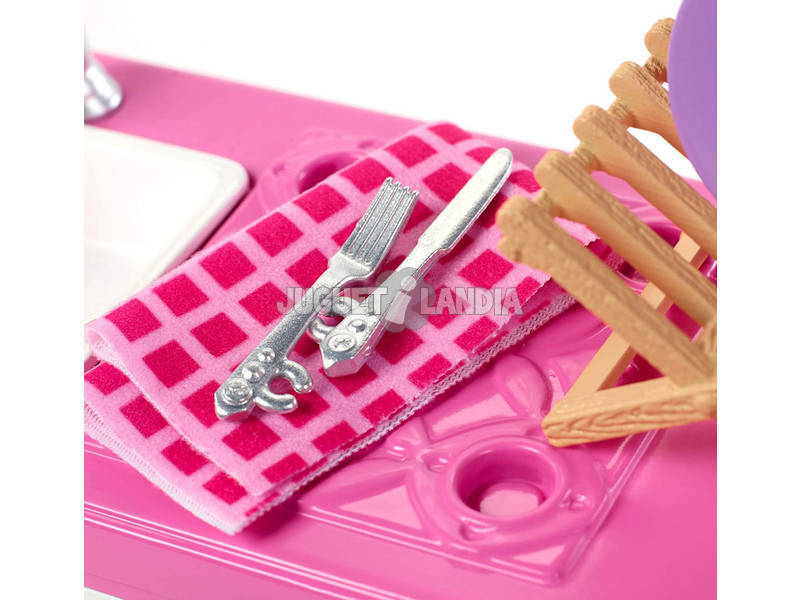 Barbie Mobilier d'Intérieur Évier de Cuisine Mattel FXG35