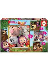 Puzzle Progressifs Masha & Micka Educa 18642
