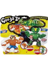 Heroes Of Goo Jit Zu Pack 2 Figurines Tygor Vs Viper Bandai 41017