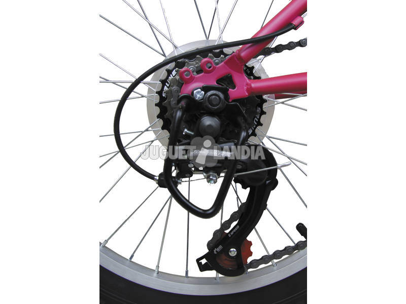 Bicicleta Diana 24 Cor-de-rosa e Branca com Cambio Shimano 18v e Cesto Umit 2472CS-35
