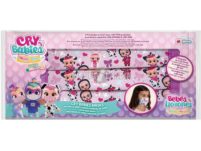 Mascarina Igienica Riutilizzabile Babies Cry IMC Toys 81987