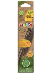 Pack Crayon Graphite HB Eco 6 avec Gomme Carioca 43091