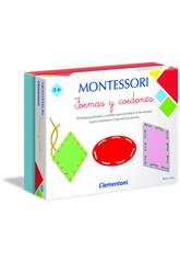 Lernspiel Montessori Formen und Schnüre Clementoni 55293