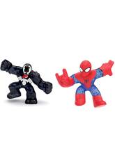 Goo Jit Zu Pack 2 Héros Marvel Spiderman Vs Venom Bandai CO41146