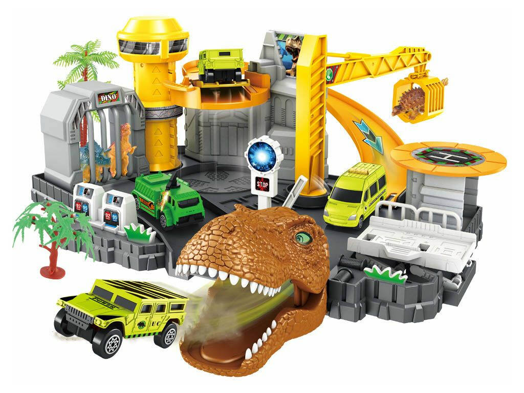 Base Jurássica Dinossauros e Veículos