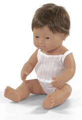 Muñeco Baby Síndrome de Down Europeo 38 cm. Miniland 31170