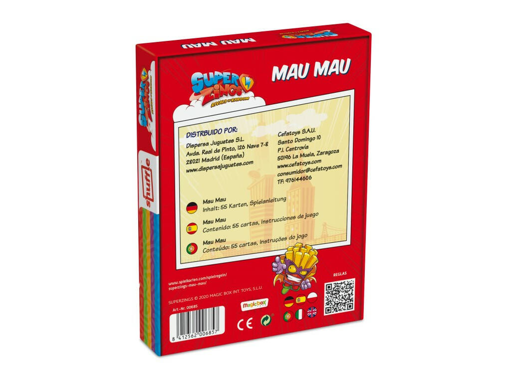 Superzings Spiel Mau Mau Cefa Toys 685