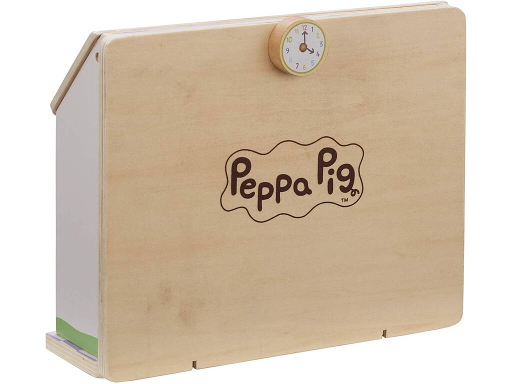 Peppa Pig El Cole de Madera con Figuras y Mobiliario Bandai CO07212