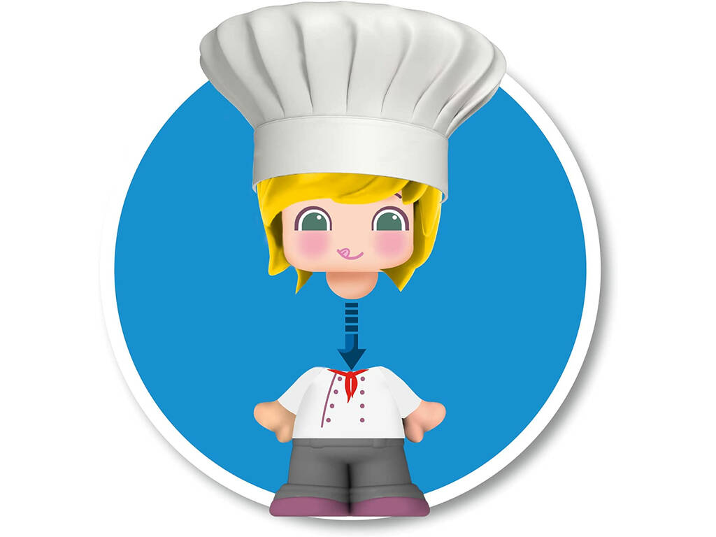 Figura Pin y Pon Profissões Chef Famosa 700016289