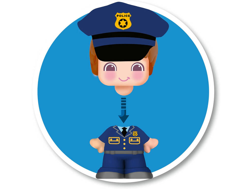 Figura Pin y Pon Profesiones Policia Famosa 700016289