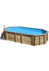 Piscina Ovalada Madeira Orange 755X456X146 cm. Gre 800007