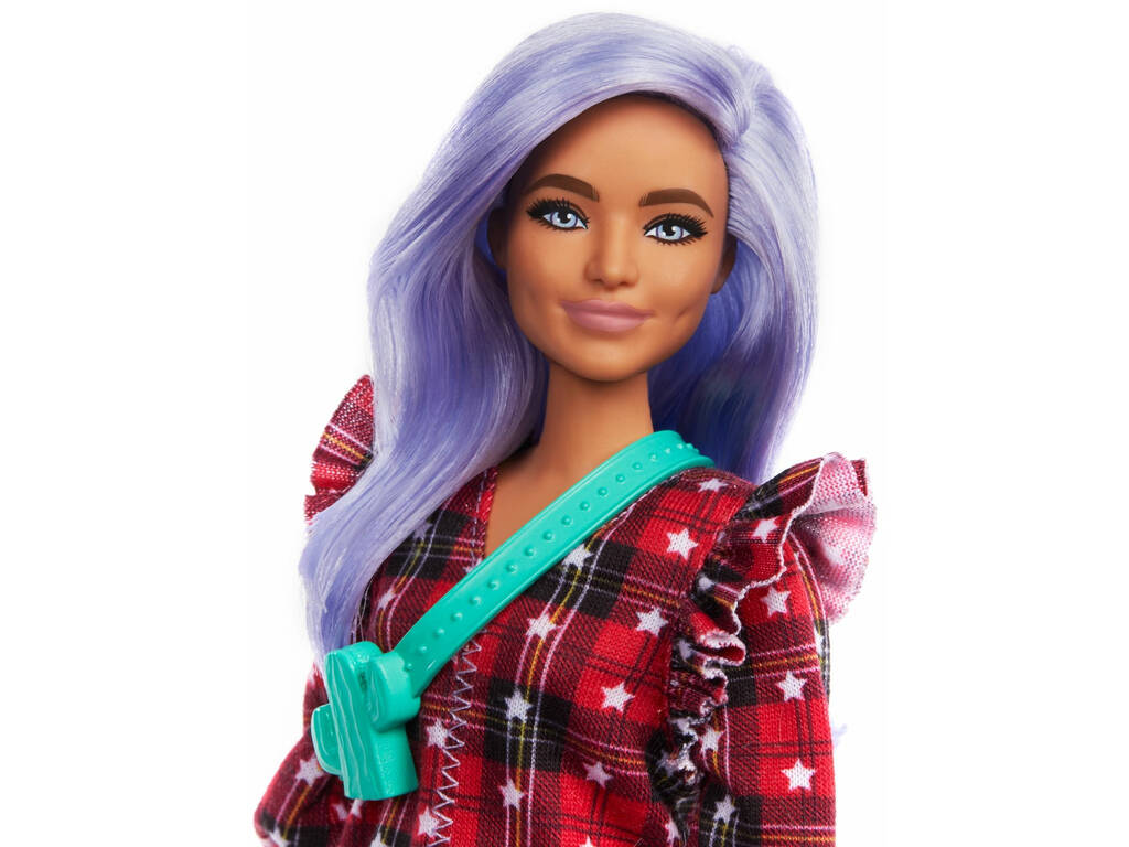 Barbie Fashionista Vestido Cuadros Mattel GRB49