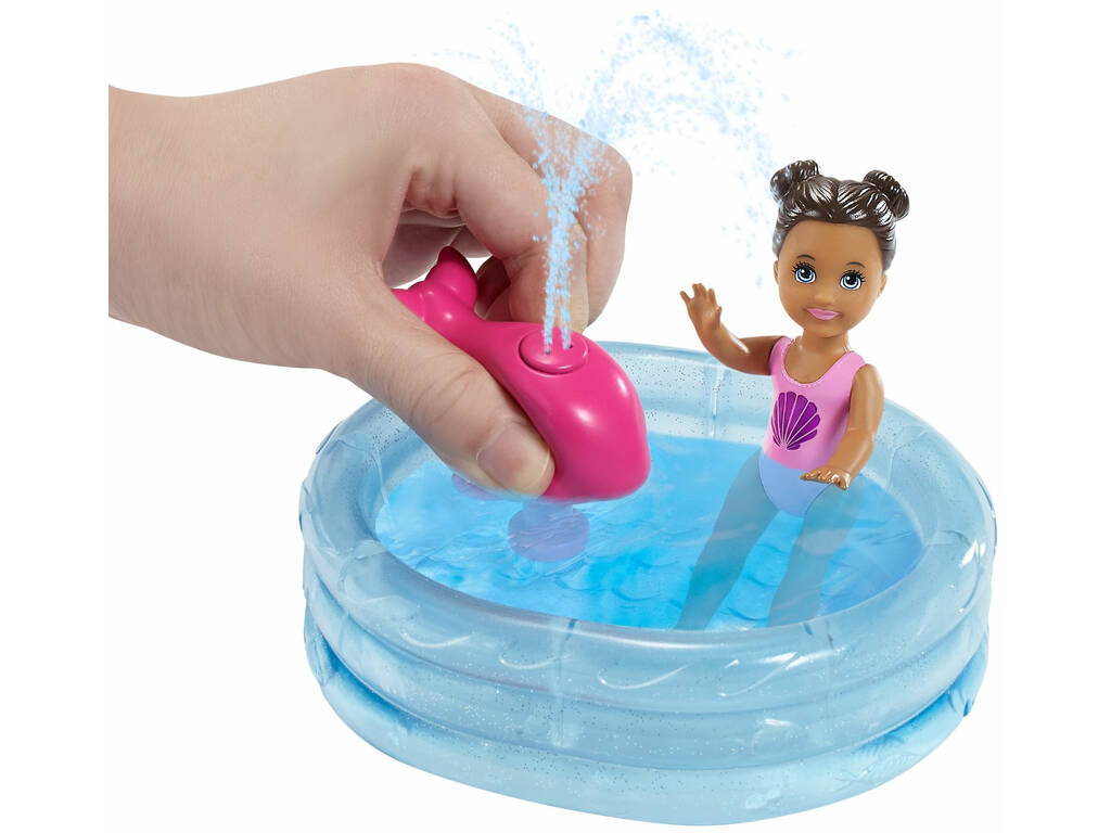 Barbie Skipper mit Pool und Mädchen Mattel GRP39
