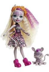 Enchantimals Savane Ensoleill�e mini-poup�e Zadie Z�bre et Rayure Mattel GTM27