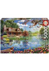 Puzzle 5000 Petite Maison Sur Le Lac d'Educa 19056