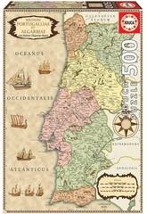Quebra-cabeça 500 Mapa Histórico Portugal Educa 18223
